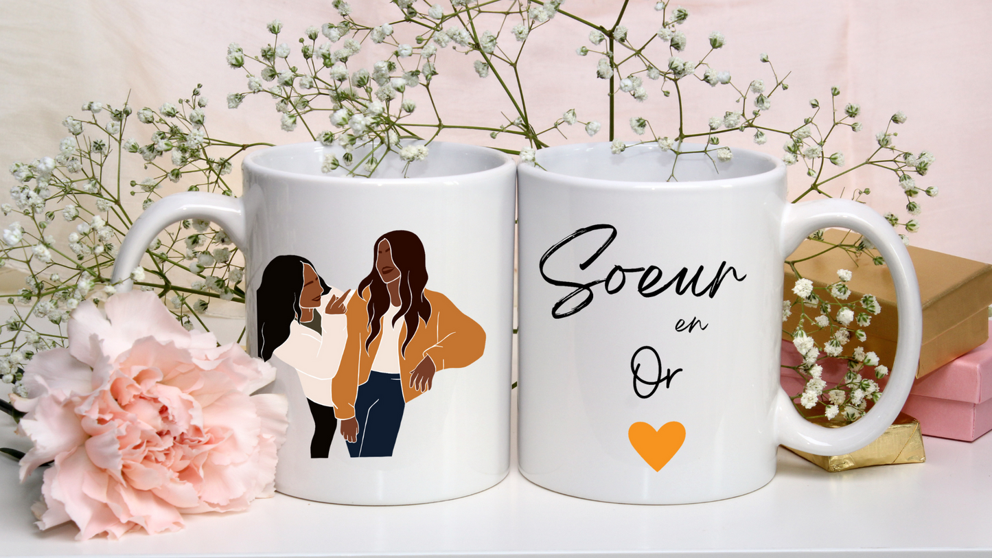 Mug Soeur en Or