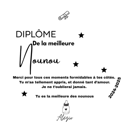 Diplôme personnalisé gravé en bois – Cadeau de fin d’année