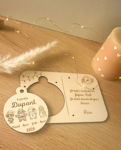 Famille – Boule de Noël Personnalisée