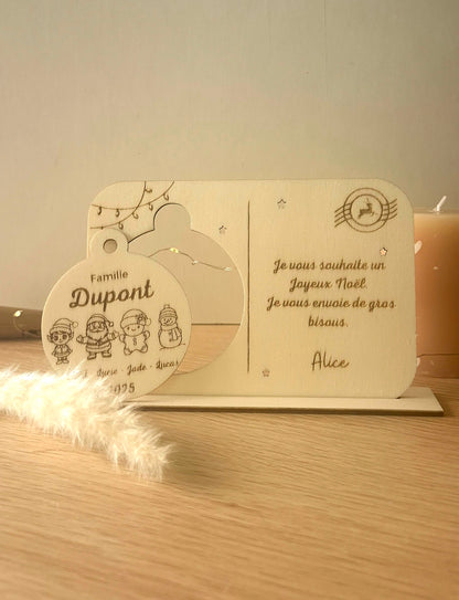 Famille – Boule de Noël Personnalisée