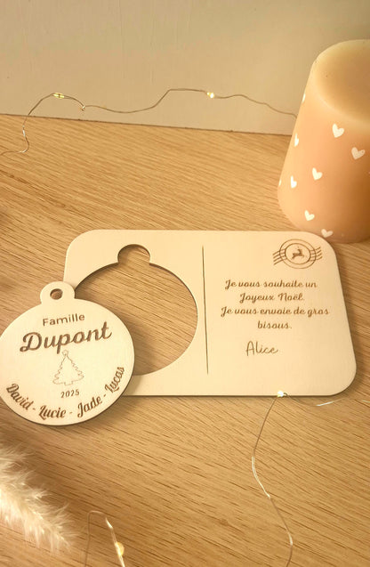 Famille – Boule de Noël Personnalisée