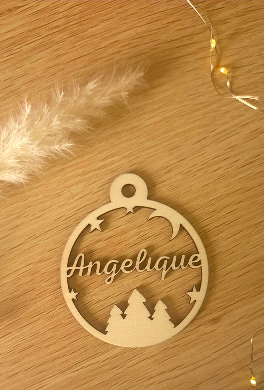 Boule de Noël Personnalisée – Cadeau à Offrir (8 cm)