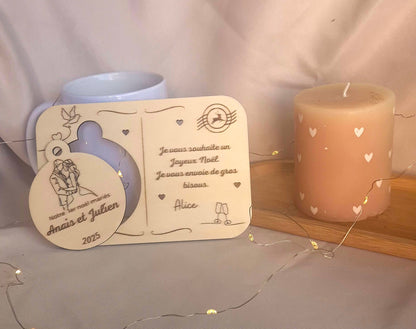 1er Noël Mariés – Boule de Noël Personnalisée