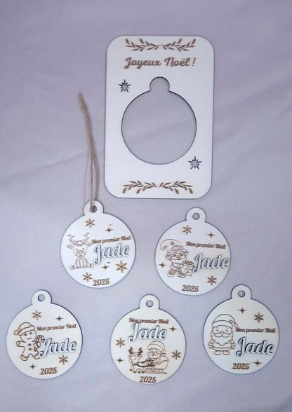 1er Noël Bébé – Boule de Noël Personnalisée